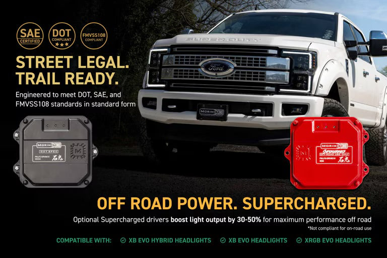 Morimoto XB EVO HYBRID LED Projector Headlights : 2017-2019 Ford F250/F350/F450 Super Duty