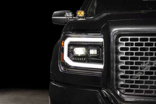 Morimoto XB Evo Hybrid LED Projector Headlights: GMC Sierra 2014-2018 1500 2015-2019 HD 2500/3500