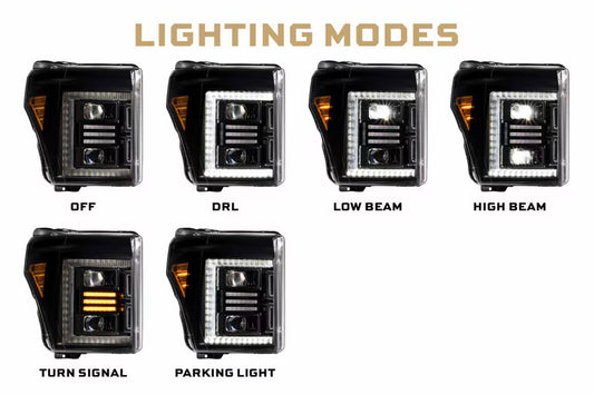 Morimoto XB Hybrid LED Projector Headlights: Ford F250/F350/F450 Super Duty 2011-2016