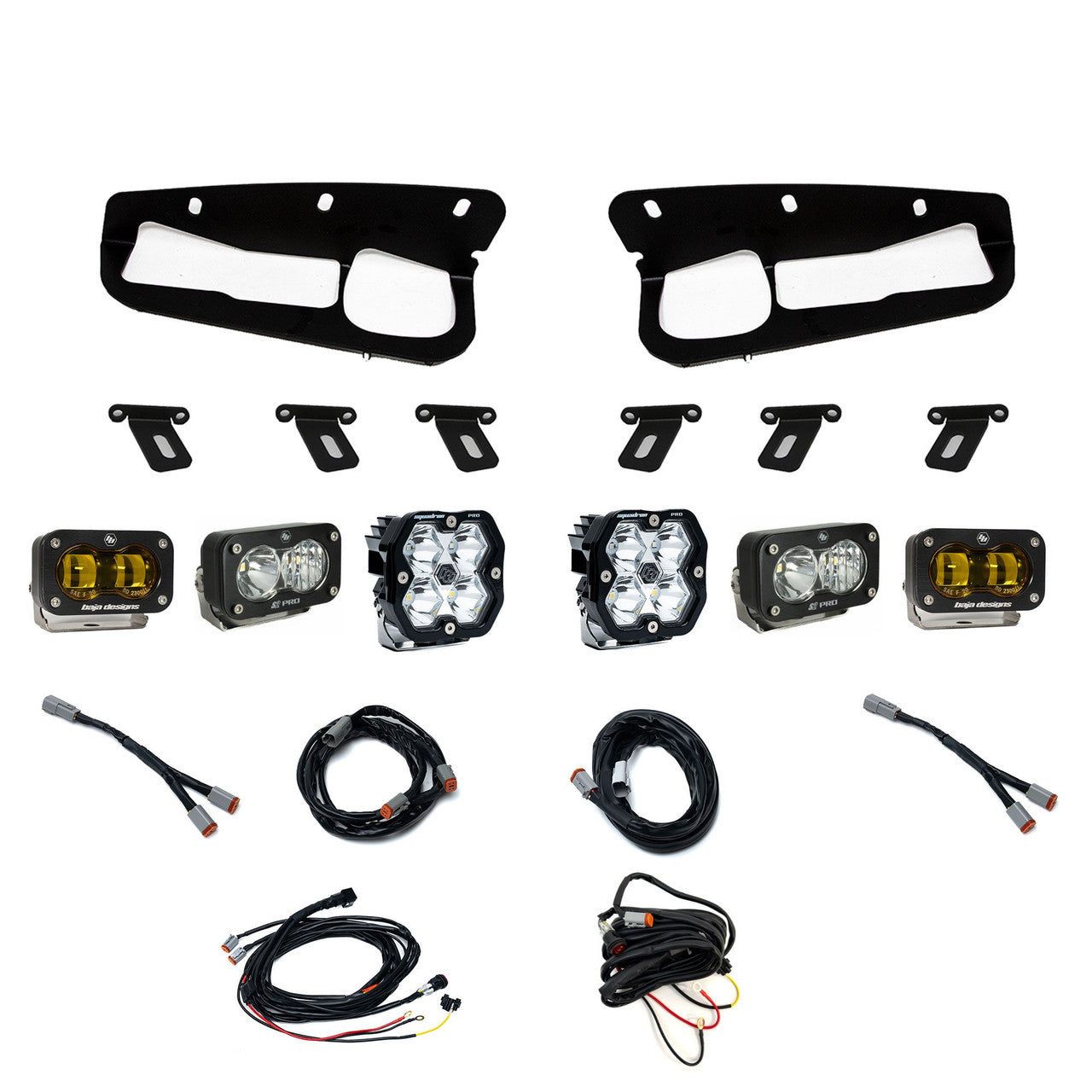 2021-2026 Ford Bronco and Bronco Raptor Baja Designs Squadron 2.0 / S2 / S2 SAE Fog Light Kit