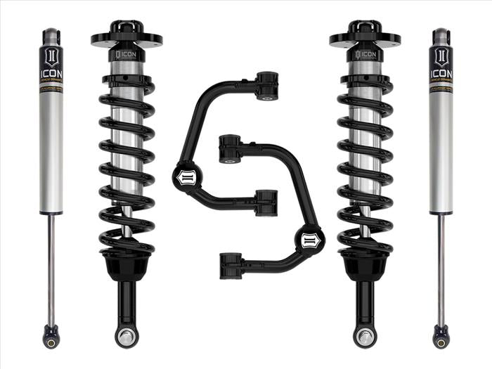 ICON 2021-2023 Ford F-150 4WD, 2.75-3.5" Lift, Stage 1 Suspension System, Tubular UCA