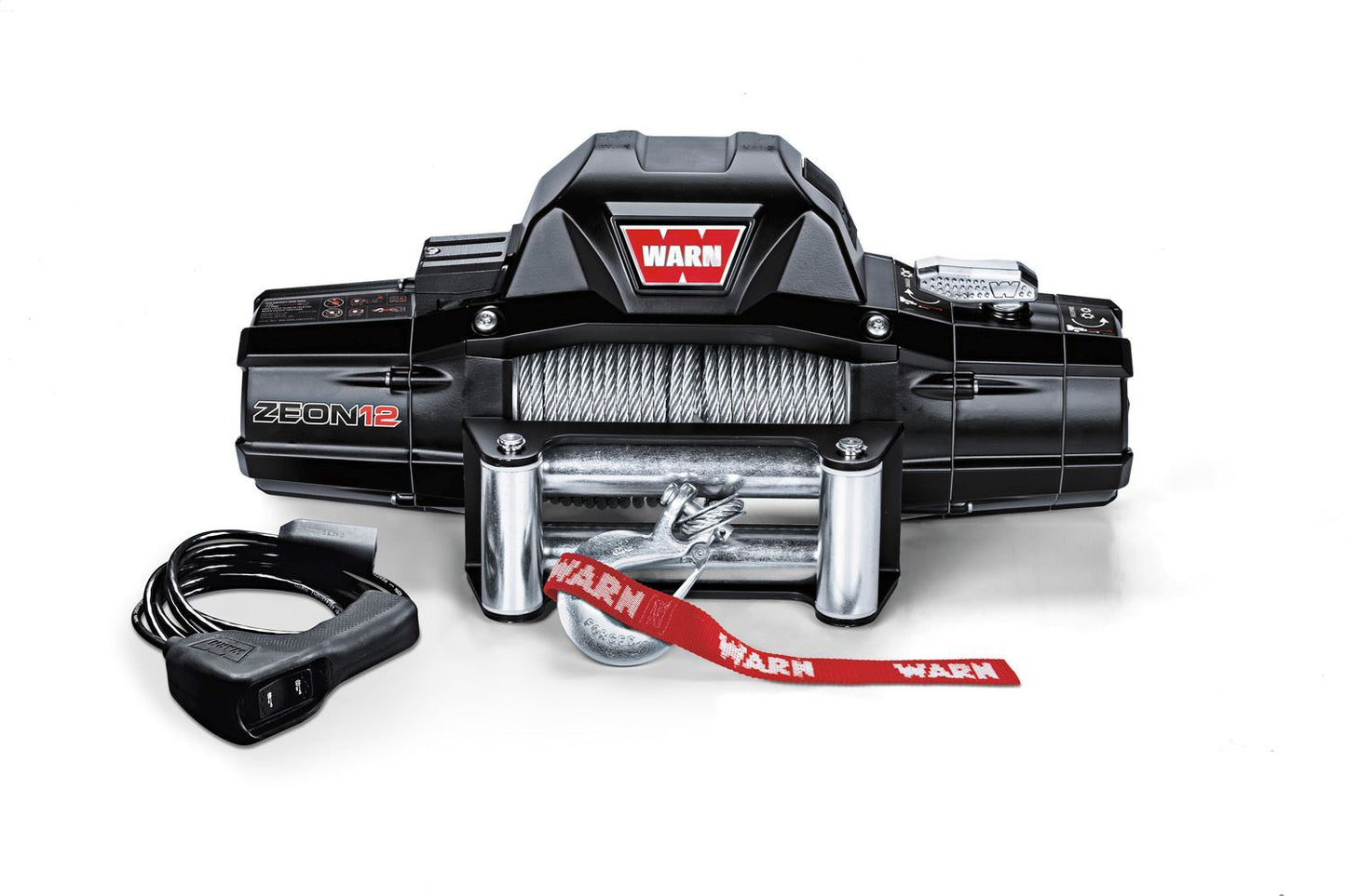 ZEON 12 80' of durable 3/8" galvanized steel wire rope and roller fairlead
