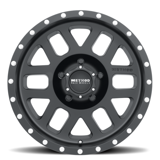 Method | MR306 Mesh 17x8.5 0mm Offset 5x5 94mm CB Matte Black Wheels