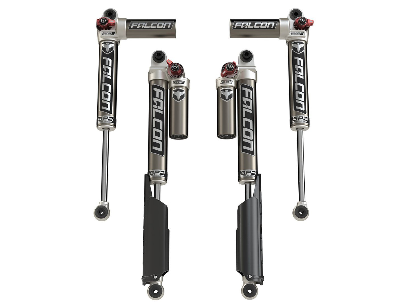 JL 2dr: Falcon SP2 3.3 Fast Adjust Piggyback Shock Kit (0-1.5" Lift)