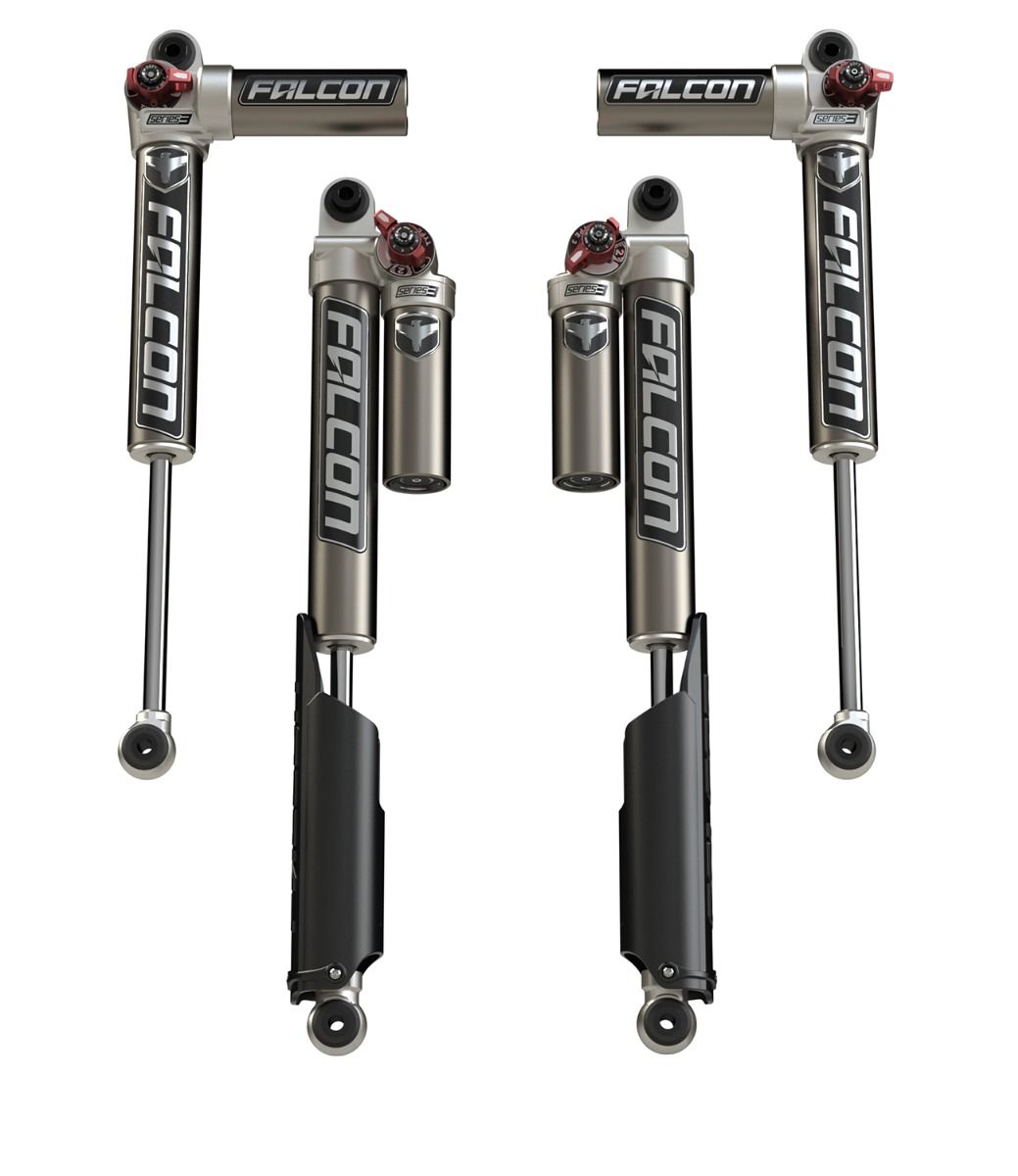 JL 4dr: Falcon Series 3.3 Fast Adjust Piggyback Shock Kit (0-1.5? Lift)