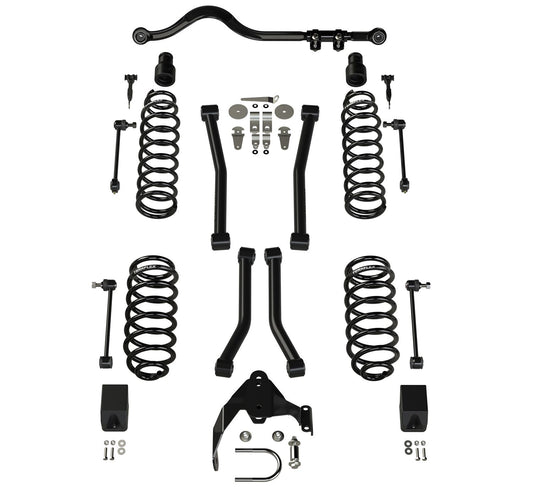 JK 2dr: 3" Suspension System w/ 4 Sport Control Arms ? No Shocks