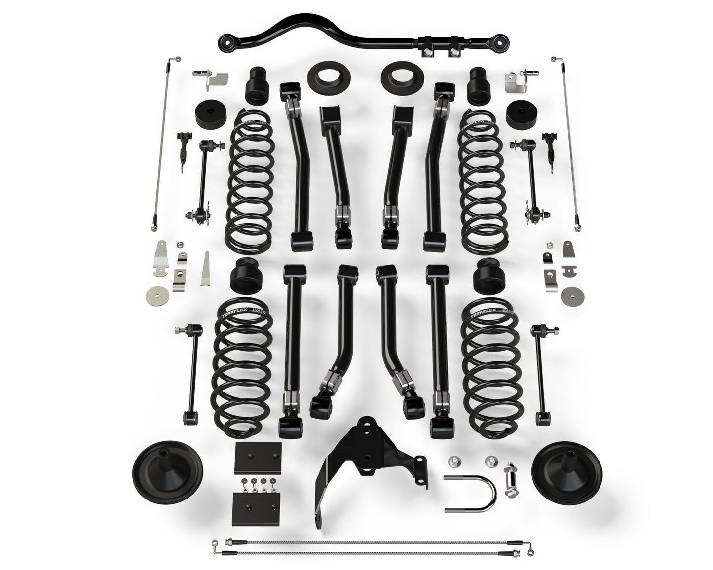 JK 4dr: 4" Suspension System w/ 8 Alpine Short Control Arms ? No Shocks