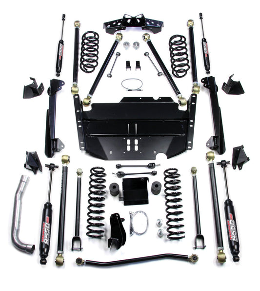 TJ SWB: 5" Pro LCG Long Arm Suspension System & 9550 VSS Twin-Tube Shocks