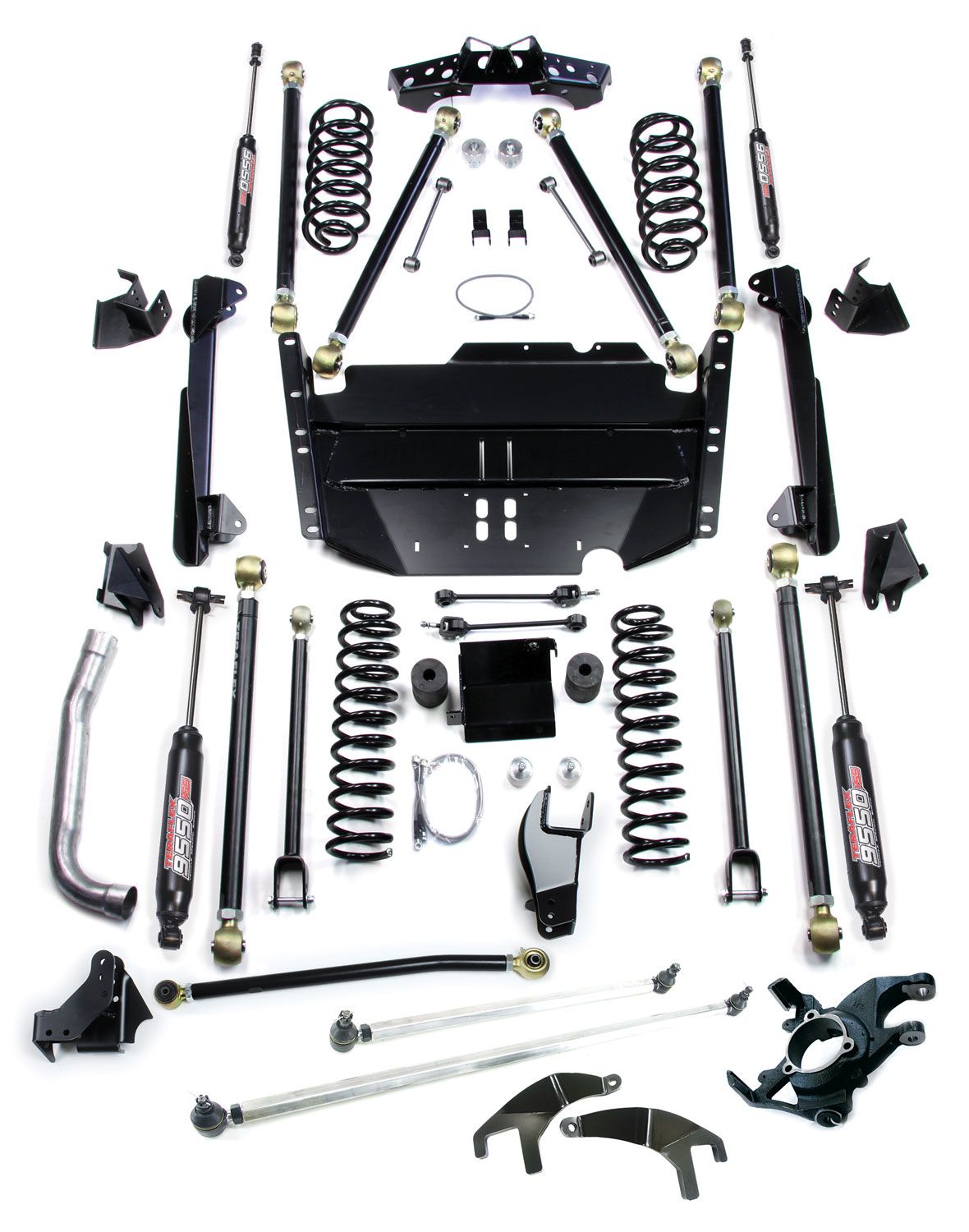 LJ LWB: 5" Pro LCG Long Arm Suspension System & High Steer 9550 VSS Twin-Tube