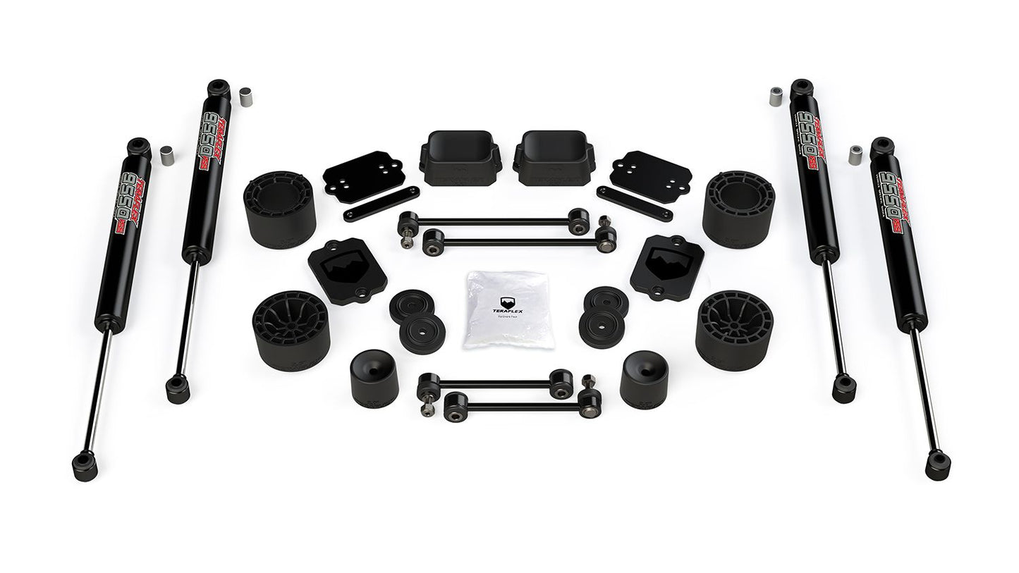 JL 4dr Sport/Sahara: 2.5" Performance Spacer Lift Kit & 9550 VSS Twin-Tube