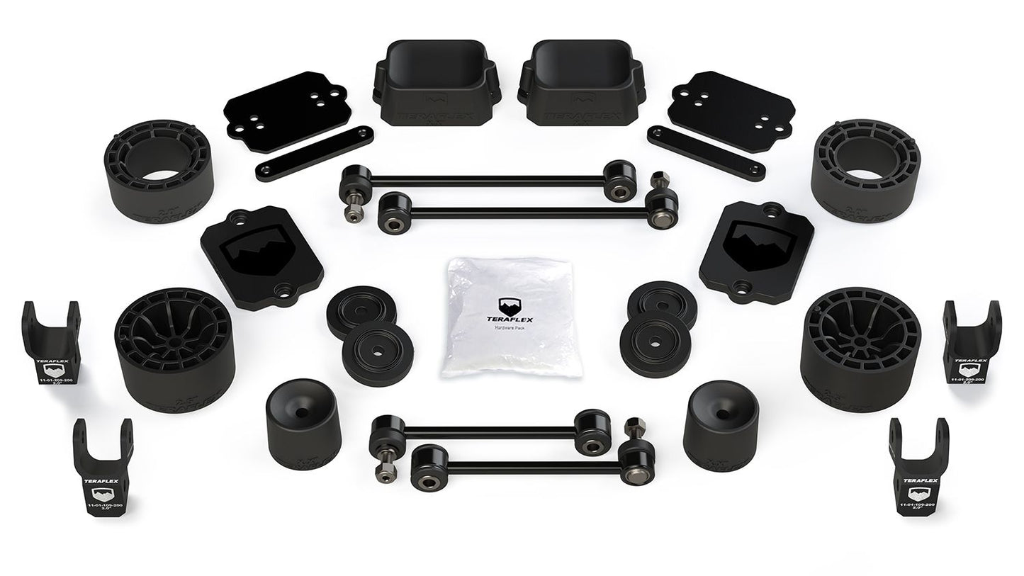 JL2dr Sport/Sahara: 2.5" Performance Spacer Lift Kit & Shock Extensions
