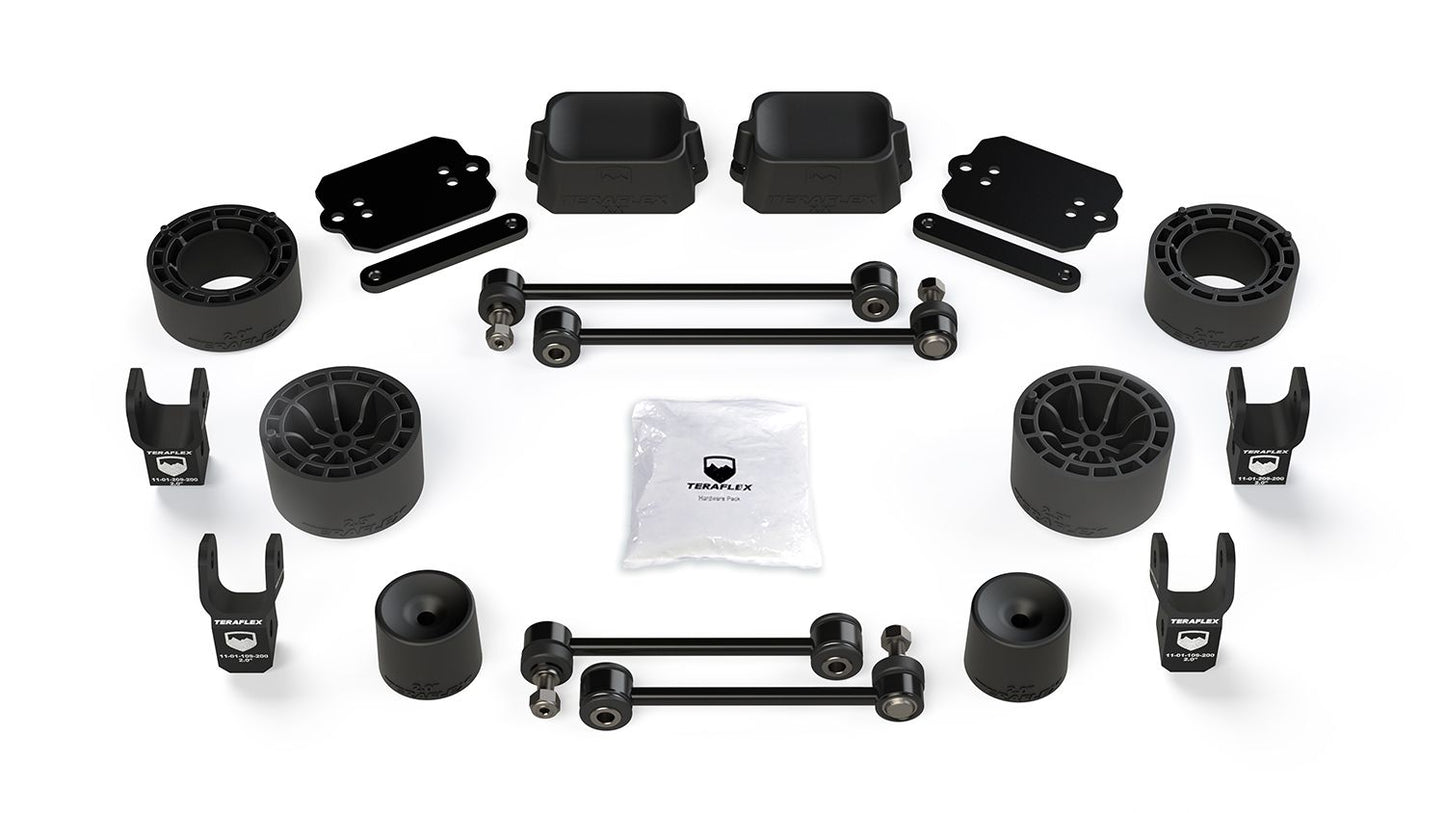 JL 2dr Rubicon: 2.5" Performance Spacer Lift Kit & Shock Extensions