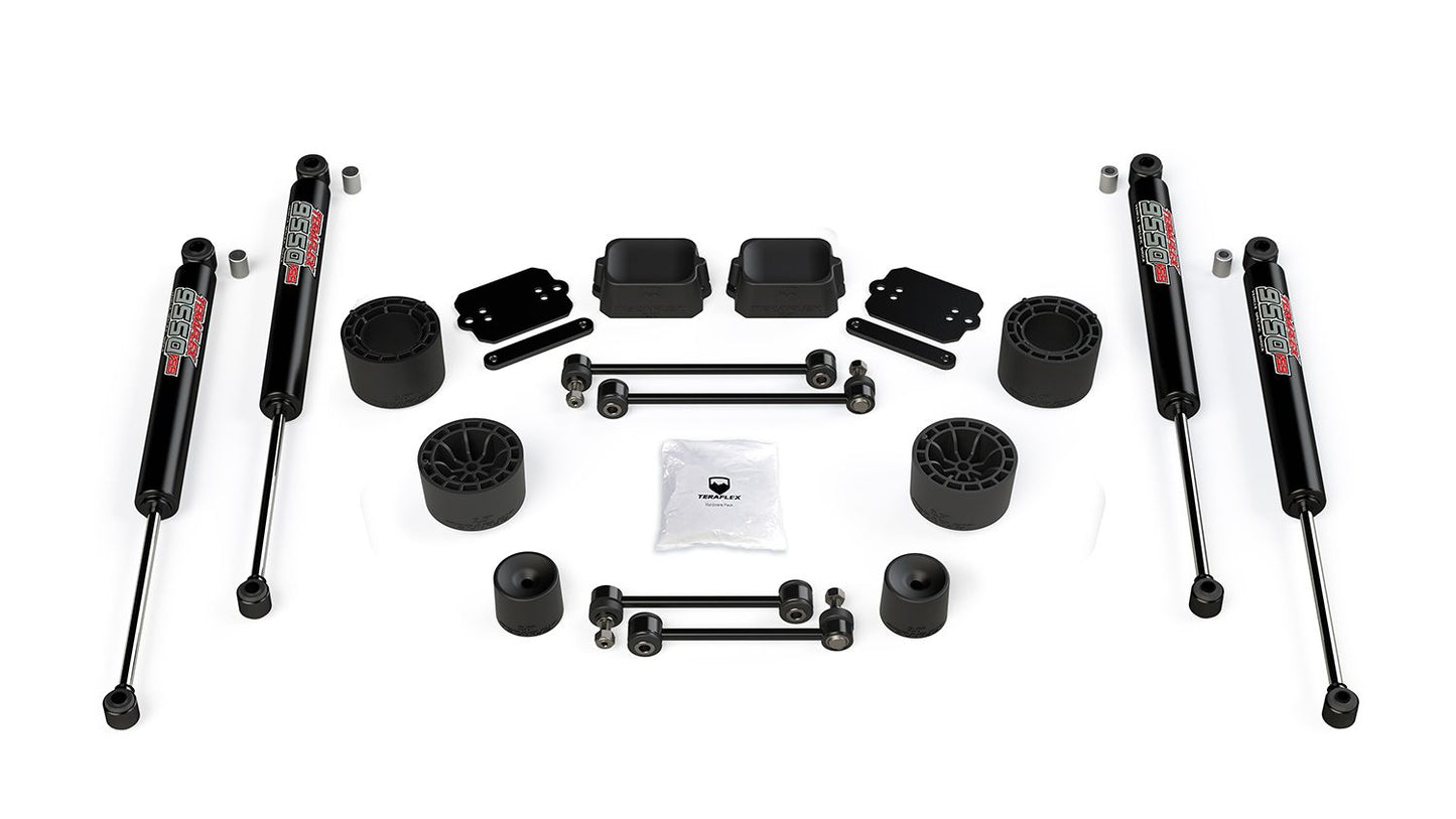 JL 2dr Rubicon: 2.5" Performance Spacer Lift Kit & 9550 VSS Twin-Tube Shocks