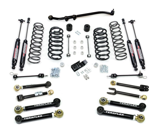 TJ: 4" Suspension System w/ 8 Short Control Arms & 9550 VSS Twin-Tube Shocks