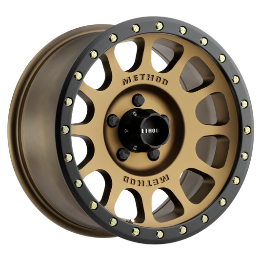 Method | MR305 NV 17x8.5 0mm Offset 5x5 94mm CB Method | Bronze/Black Street Loc Wheels