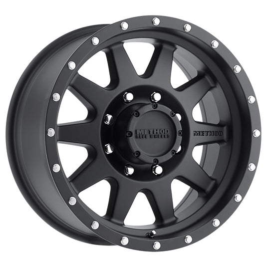 Method | MR301 The Standard 17x8.5 +25mm Offset 8x6.5 130.81mm CB Matte Black Wheels
