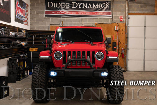 Diode Dynamics SS3 LED Jeep Fog Light Kit: 2018-2023 Wrangler JL and 2020-2023 Gladiator