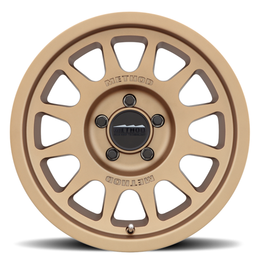 Method | MR703 17x8.5 0mm Offset 5x150 110.5mm CB Gloss Titanium Wheels