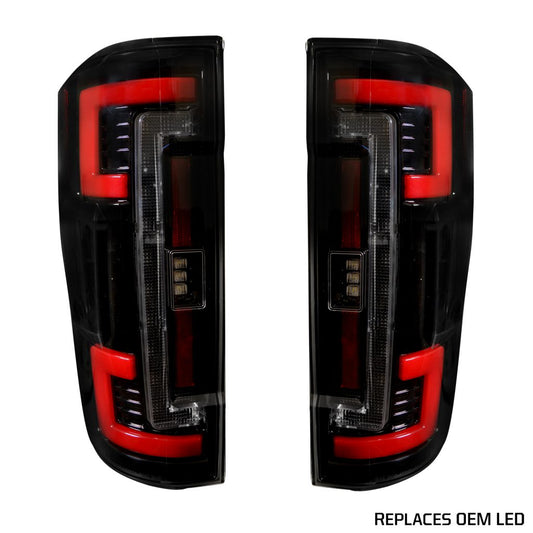 Ford Superduty F250/F350/F450 2020-2022 (Replaces OEM LED Style Tail Lights with BLIS Blind Spot Warning System) OLED TAIL LIGHTS