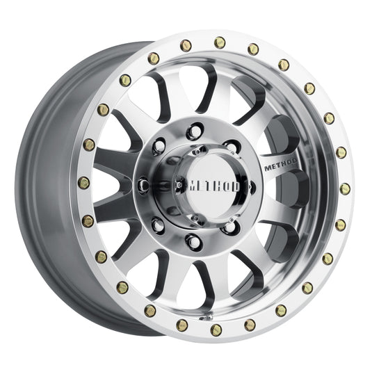Method | MR304 Double Standard 17x8.5 0mm Offset 8x6.5 130.81mm CB Machined/Clear Coat Wheels