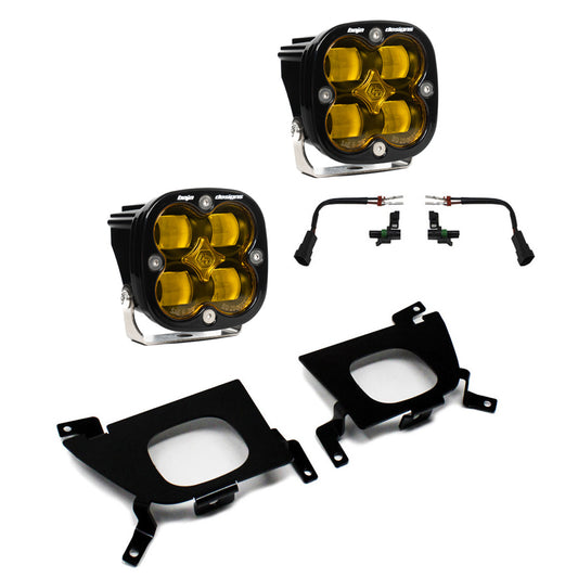 Chevy Squadron SAE Fog Pocket Light Kit Chevy 2019-2022 Silverado 1500 / 2020-2024 2500HD/3500HD SAE Fog Amber