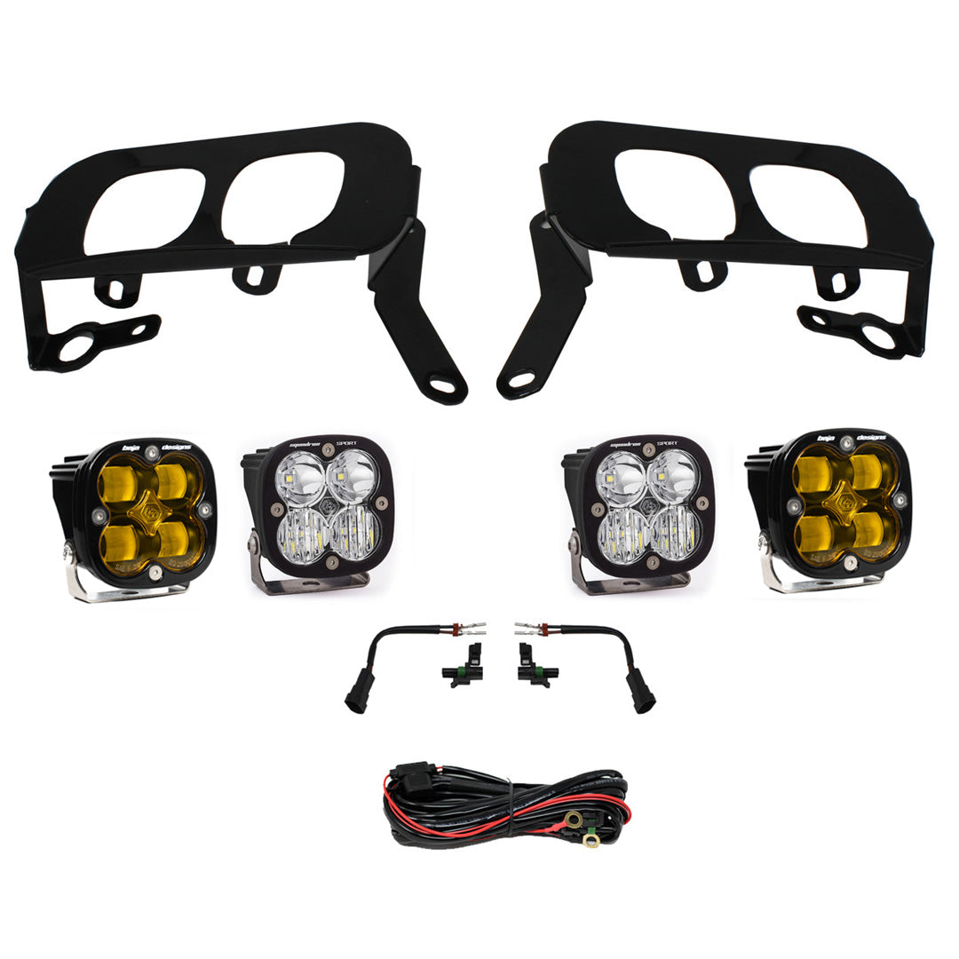 Chevy/GMC Squadron Sport/SAE Dual Fog Pocket Light Kit Chevy/GMC 2014-2015 Silverado/Sierra 1500 SAE Fog Amber
