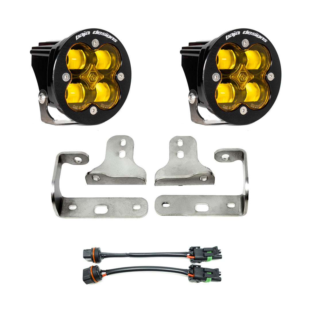 Jeep JL/JT Squadron-R SAE Fog Pocket Light Kit Jeep 2020-2023 Gladiator, 2018-2023 Wrangler JL, NOTE: w/ OE Sport Bumper SAE Fog Amber