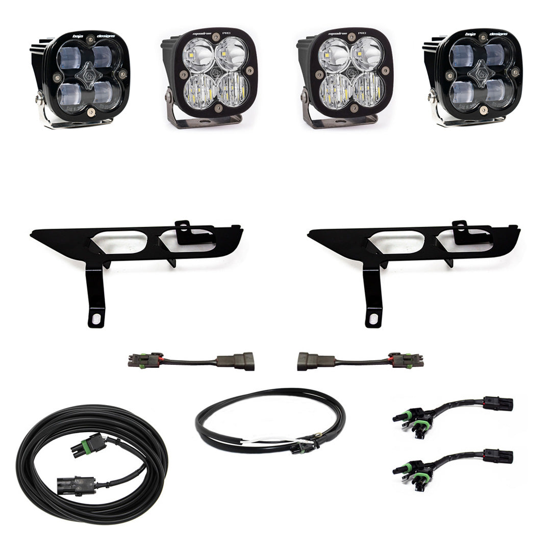 Ford Squadron SAE/Pro Fog Pocket Light Kit Ford 2021-2023 F150, NOTE: w/o Daytime Running Lights (DRL) SAE Fog Clear Upfitter