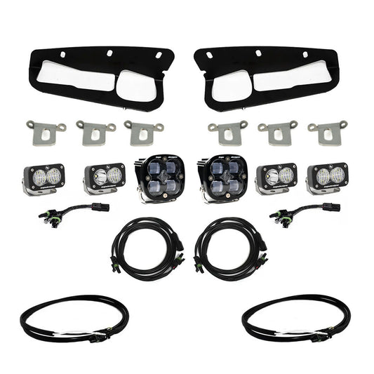 Ford Squadron SAE/Dual S2 Sport Steel Bumper Fog Pocket Light Kit Ford 2021-2023 Bronco, Steel Bumper SAE Fog Clear Upfitter