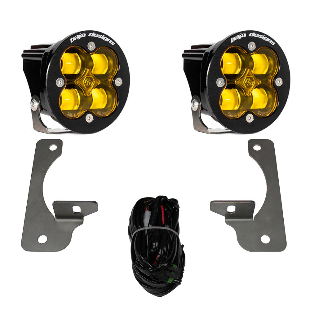 Squadron R SAE Fog Pocket Light Kit Jeep 2010-2018 Wrangler JK, NOTE: w/ Premium OE Bumper SAE Fog Amber
