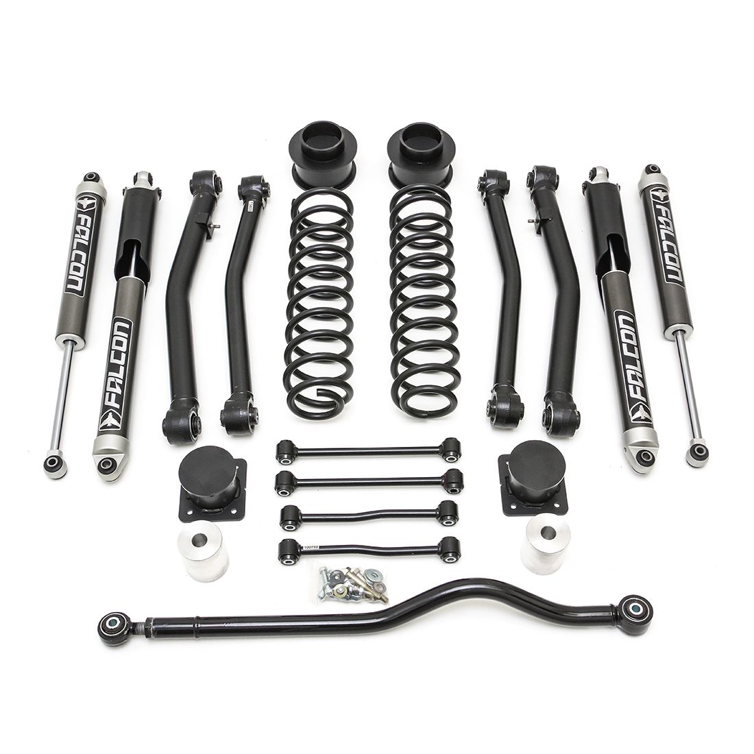 Terrain Flex 4-Arm Kit With Falcon 2.1 Monotube Shocks 2020-2024 Jeep JT Gladiator