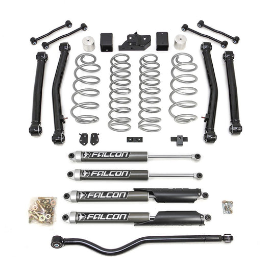 Terrain Flex 4-Arm Kit With Falcon 2.1 Monotube Shocks 2018-2024 Jeep JL Wrangler