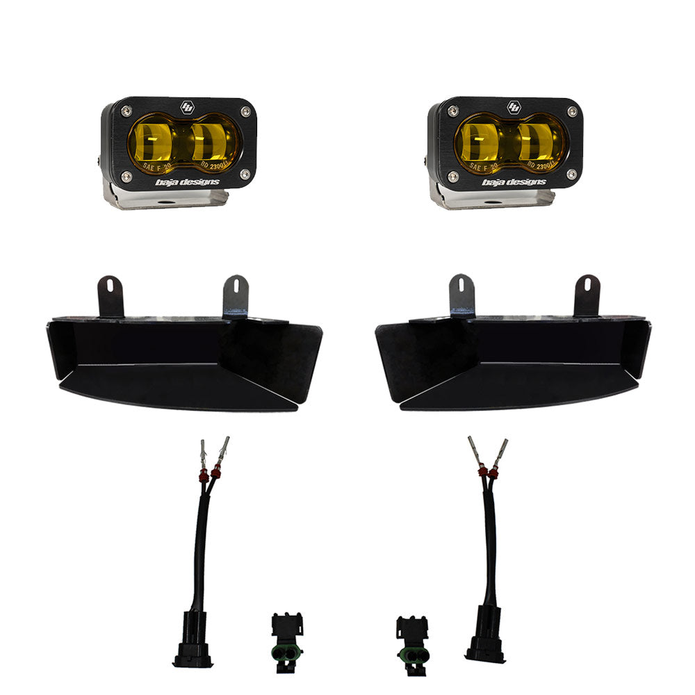 Dodge, Ram S2 SAE Fog Pocket Light Kit Ram 2019-2024 2500/3500 Amber