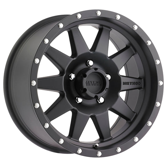Method | MR301 The Standard 17x8.5 0mm Offset 8x6.5 130.81mm CB Matte Black Wheels