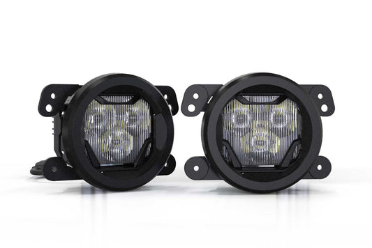 MORIMOTO 4BANGER LED FOG LIGHTS: JEEP WRANGLER JK (2007-2017) 3IN (ROUND)
