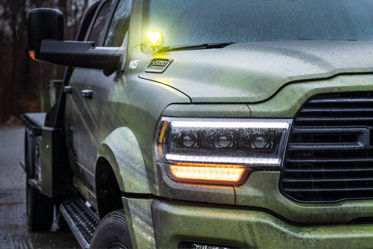 MORIMOTO 4BANGER LED A-PILLAR SYSTEM/DITCH LIGHTS: DODGE RAM 2500/3500 2019-2023
