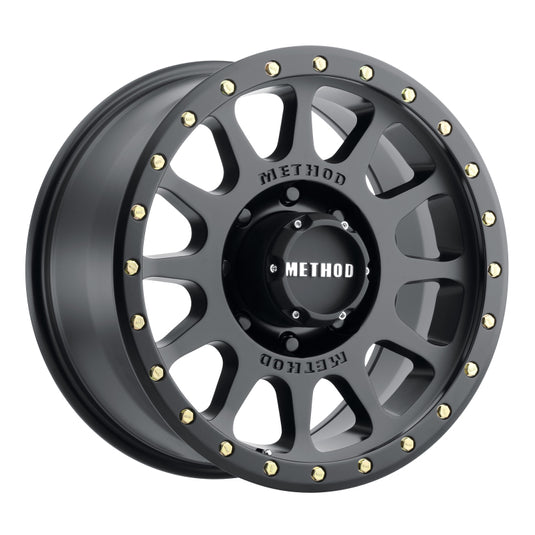 Method | MR305 NV 20x10 -18mm Offset 8x6.5 130.81mm CB Matte Black Wheels