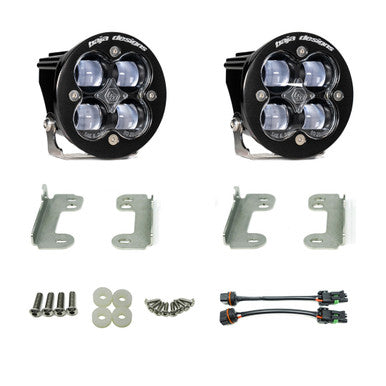 Jeep JK Squadron-R SAE Fog Pocket Light Kit Jeep 2010-2018 Wrangler JK, NOTE: w/ Standard OE Bumper SAE Fog Clear
