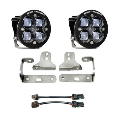 Jeep JL/JT Squadron-R SAE Fog Pocket Light Kit Jeep 2020-2023 Gladiator, 2018-2023 Wrangler JL, NOTE: w/ OE Sport Bumper SAE Fog Clear