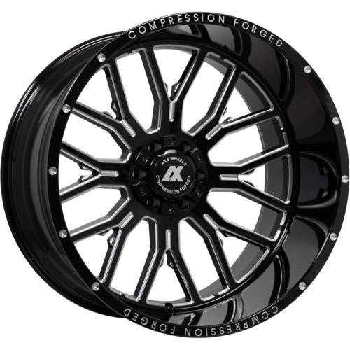 Axe Offroad AX6.0 Black Milled 24x12 -44mm