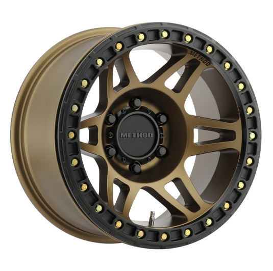 Method | MR106 Beadlock 17x9 -44mm Offset 6x5.5 108mm CB Method | Bronze w/BH-H24125 Wheels