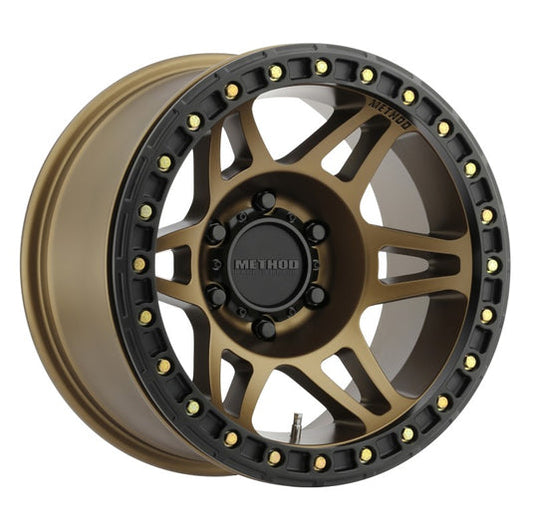 Method | MR106 Beadlock 17x9 -44mm Offset 6x5.5 108mm CB Method | Bronze w/BH-H24125 Wheels
