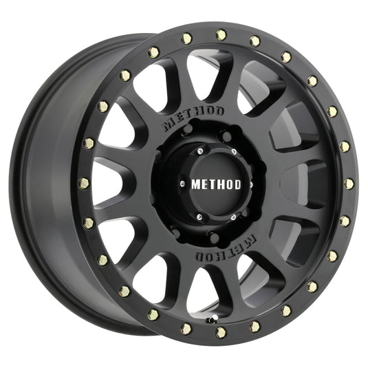 Method | MR305 NV HD 18x9 +18mm Offset 8x180 130.81mm CB Matte Black Wheels