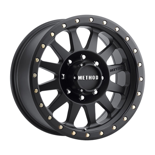 Method | MR304 Double Standard 20x10 -18mm Offset 8x6.5 130.81mm CB Matte Black Wheels