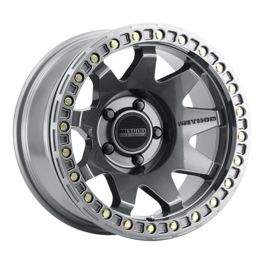 Method | MR108 17x9 -44mm Offset 5x5 71.5mm CB Gloss Titanium w/BH-H24125-38 Wheels