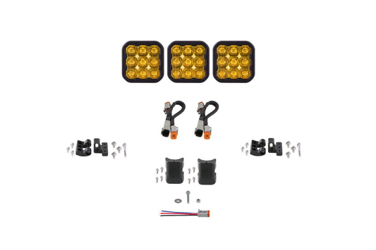 Diode Dynamics SS5 CrossLink 3-Pod 18.5" LED Light Bar (Yellow)
