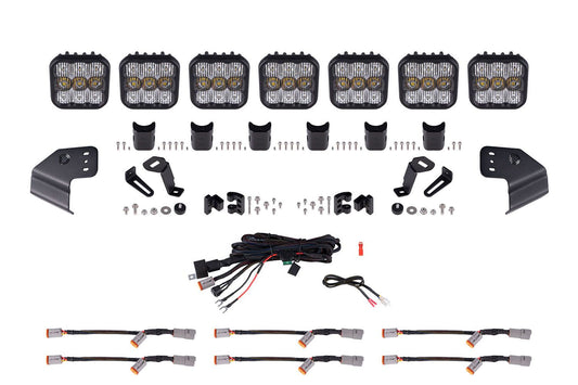 Diode Dynamics SS5 Windshield CrossLink LED Lightbar Kit 2021-2025 Ford Bronco