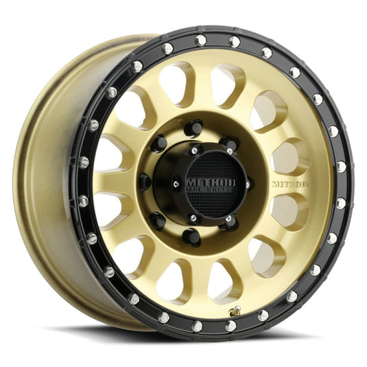 Method | MR315 17x8.5 0mm Offset 8x6.5 130.81mm CB Gold/Black Street Loc Wheels