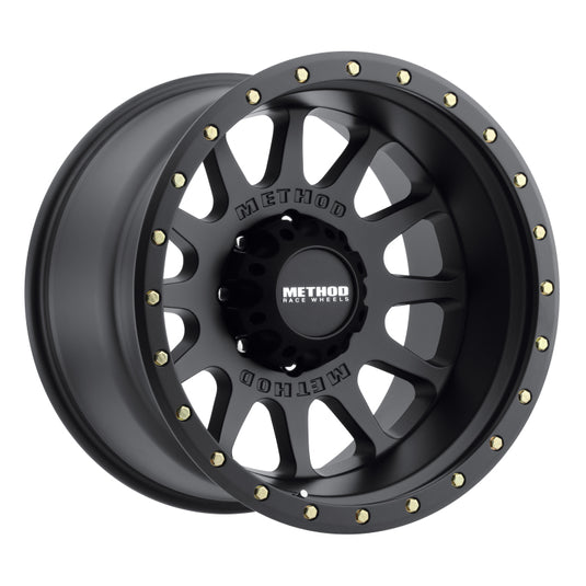 Method | MR605 NV 20x12 -52mm Offset 8x180 124.1mm CB Matte Black Wheels