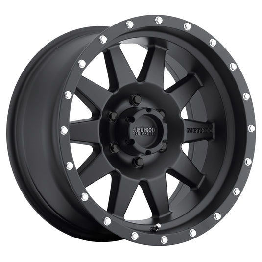 Method | MR301 The Standard 17x8.5 0mm Offset 6x5.5 108mm CB Matte Black Wheels